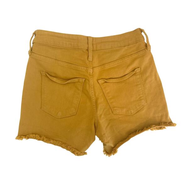 Universal Thread High-Rise Midi Shorts Golden Yellow Cut-Off Shorts Size 0 (25) - Picture 2 of 3